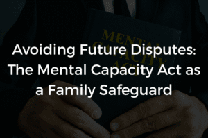 Read more about the article Avoiding Future Disputes: The Mental Capacity Act as a Family Safeguard